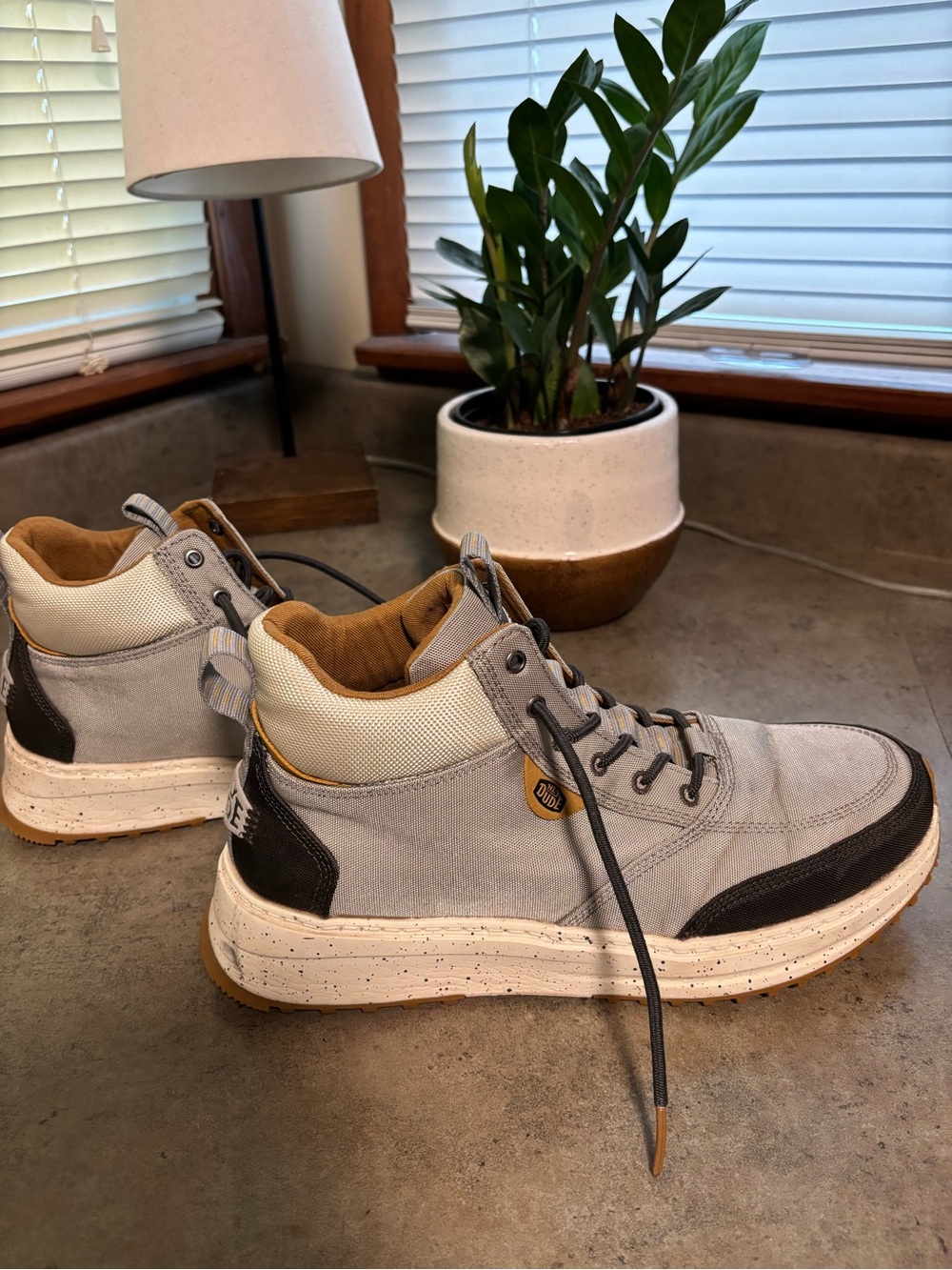 Hey Dude Tahoe Nylon Gray Boots Size 11